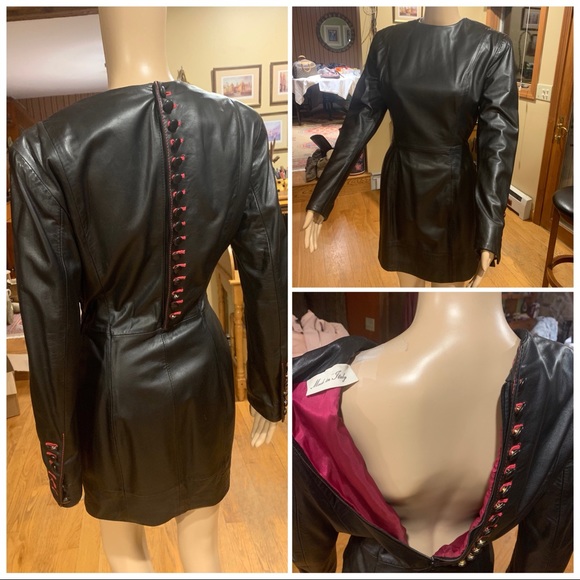 Gianfranco Ferre Dresses & Skirts - 🔥GIAN FRANCO FERRE leather  🔥STUNNING 🔥S 8-10